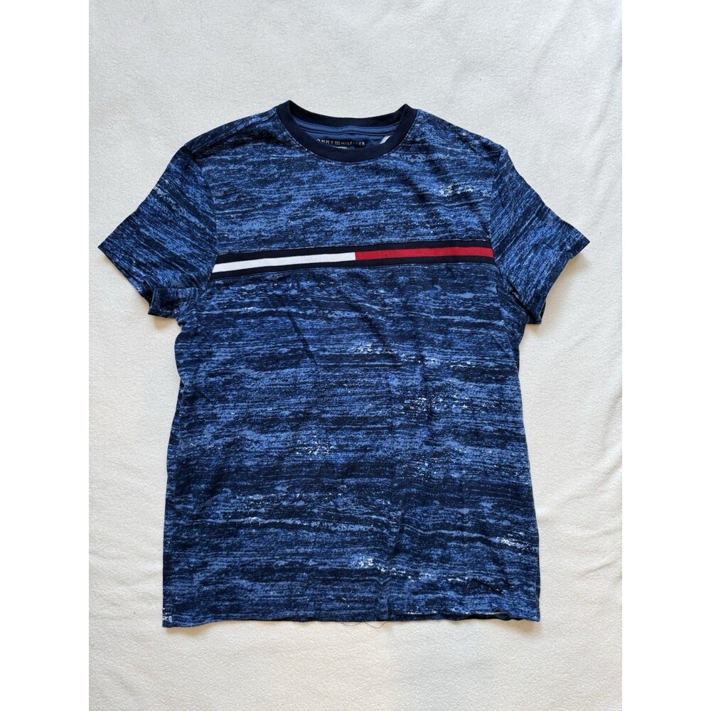 Tommy Hilfiger Tino T Shirt Size XS Blue Pattern